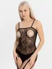 Угольный сексуальный боди-комбинезон с доступом, 18+