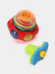 Красный светящаяся юла / Игрушка для детей / Юла с подсветкой / Юла с запуском / Юла-спиннер