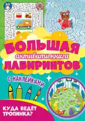 Фиолетовый большая "Активити" раскраска, с наклейками