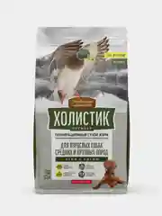 Сухой корм "Деревенские лакомства Холистик Премьер" для взрослых собак средних и крупных пород. Утка с рисом, 12кг