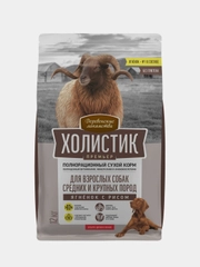 Сухой корм "Деревенские лакомства Холистик Премьер" для взрослых собак средних и крупных пород. Ягнёнок с рисом, 12кг