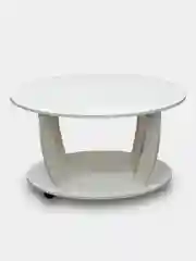 Кремовый стол журнальный овальный