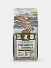 Деревенские лакомства Холистик Премьер 2кг, сухой утка д/кастр. и стерил. кошек