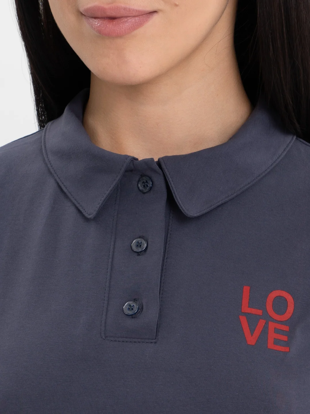 Платье-поло женское LOVE КЛП1471П6 серый, KLERY
