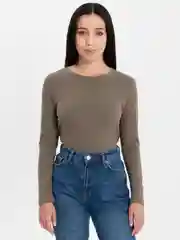 Хаки лонгслив женский