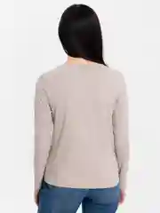 Голубой лонгслив женский