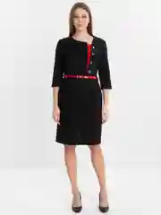 Черный платье женское деловое, офисное, элегантное