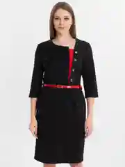 Черный платье женское деловое, офисное, элегантное