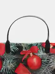 Разноцветный новогодние пакеты 40 х 44 см / Подарочные пакеты с пластиковой ручкой / Пакет на Новый год
