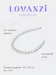 Серебряный массивная цепь в стиле Old Money