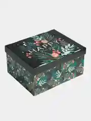 Тёмно-зелёный складная коробка Волшебного нового года, 31,2 х 25,6 х 16,1 см