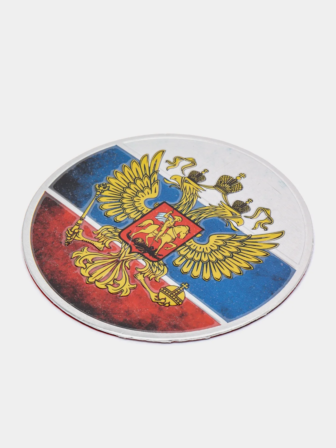 Автомобильная наклейка "Россия" /Шильдик наклейка на автомобиль, флаг, эмблема России
