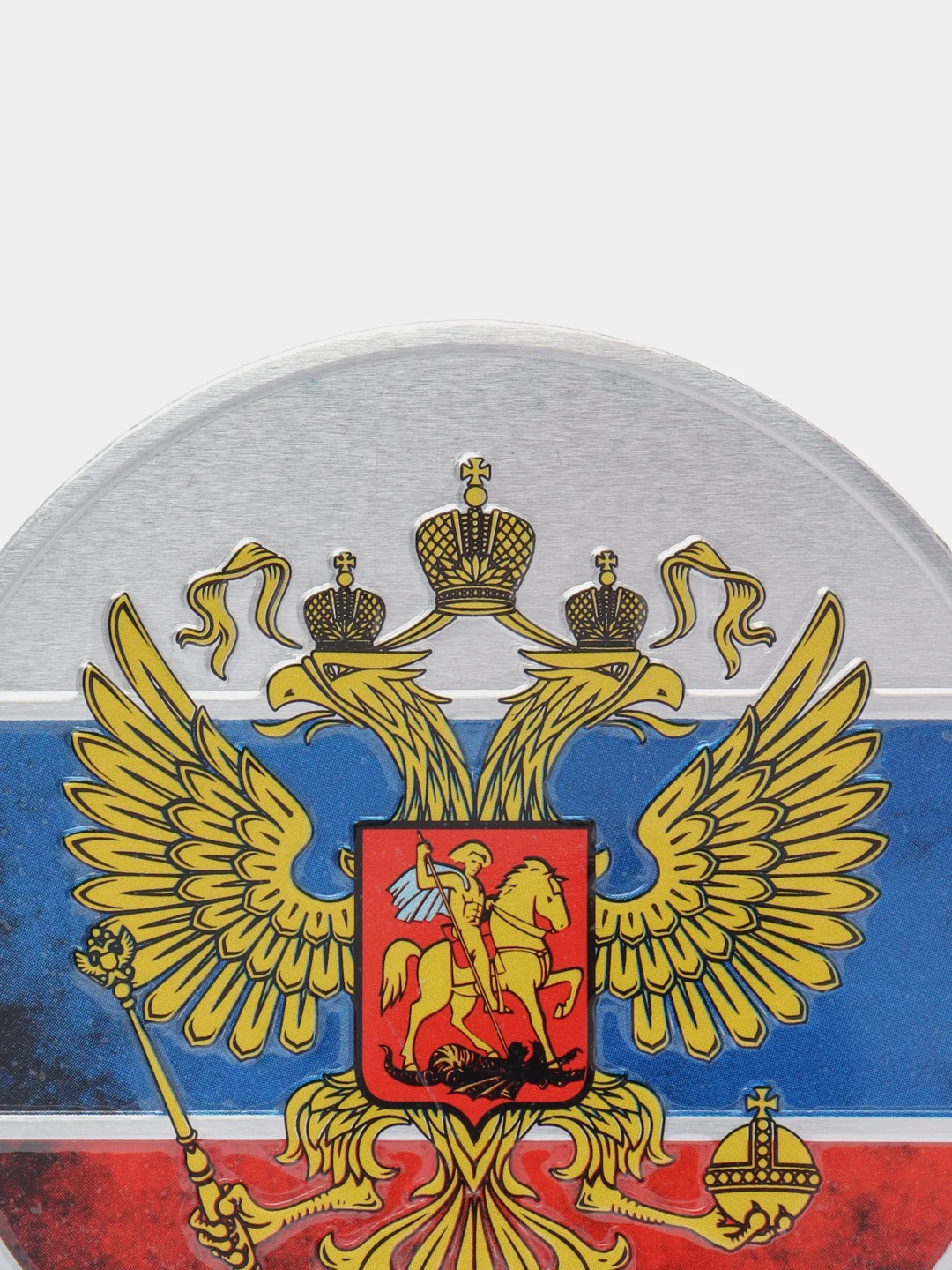Автомобильная наклейка "Россия" /Шильдик наклейка на автомобиль, флаг, эмблема России