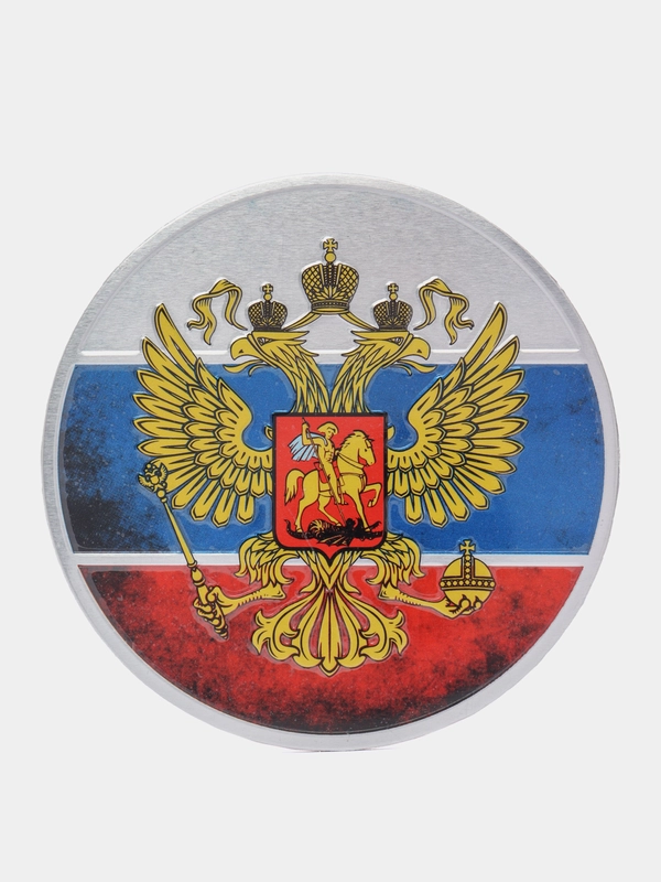 Автомобильная наклейка "Россия" /Шильдик наклейка на автомобиль, флаг, эмблема России