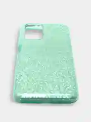 Бирюзовый чехол блестящий Xiaomi Poco F3 накладка с блёстками