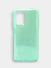 Бирюзовый чехол блестящий Xiaomi Poco F3 накладка с блёстками