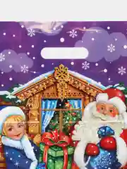 Лавандовый пакет подарочный, новогодний, 30 х 40 см, 1 шт, 3 шт