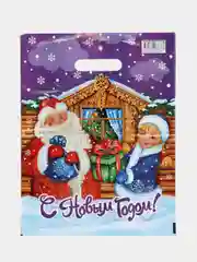 Лавандовый пакет подарочный, новогодний, 30 х 40 см, 1 шт, 3 шт