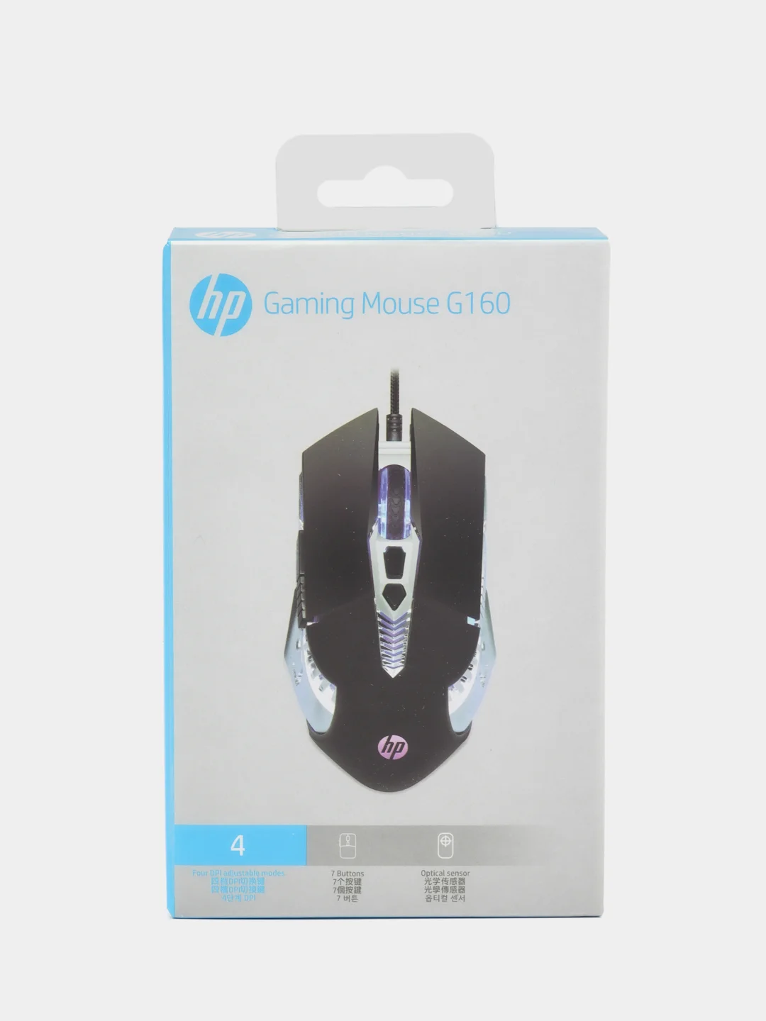 Черный компьютерная мышь HP G160, игровая мышь для ПК, проводная мышь