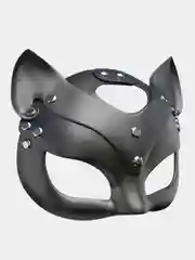 Черный маска кошки, кожаные очки в форме кошки для ролевых игр, косплея, БДСМ, маскарадная маска