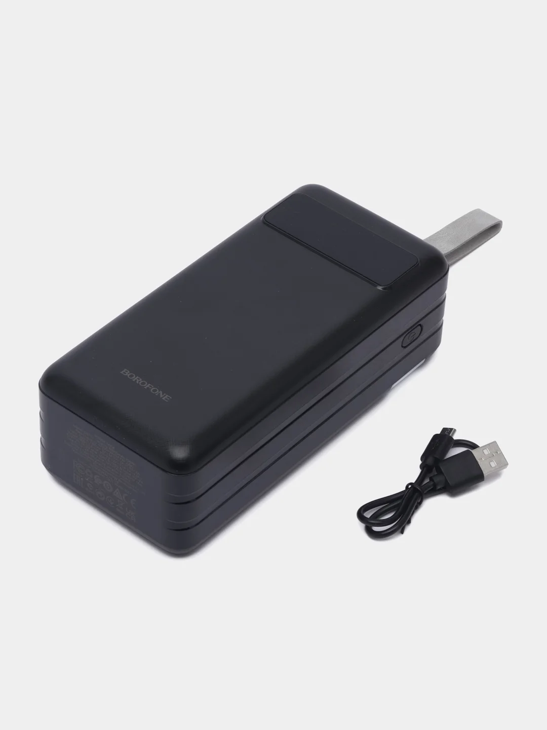 Черный портативный аккумулятор Power Bank Borofone DBT13 80000 mAh, 4 USB, внешний аккумулятор