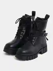 Черный ботинки женские, зимние