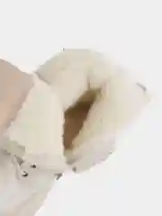 Кремовый ботинки женские зимние, с мехом