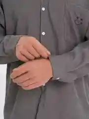 Голубой мужская рубашка, повседневная