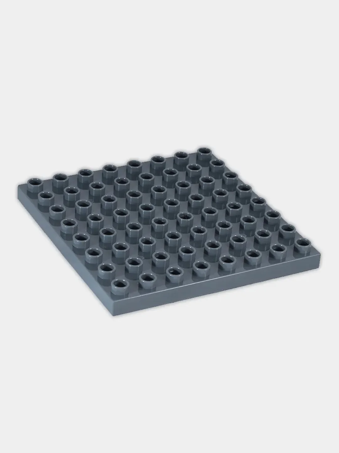 Тёмно-серый строительная платформа для крупного конструктора типа Lego Duplo, пластина 12 х 12 см