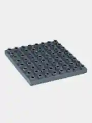 Тёмно-серый строительная платформа для крупного конструктора типа Lego Duplo, пластина 12 х 12 см
