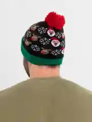Серый новогодняя шапка со светодиодной подсветкой