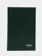 Зеленый ежедневник датированный 2024 г, А5, 168 л, бумвинил