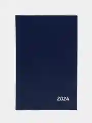 Синий ежедневник датированный 2024 г, А5, 168 л, бумвинил