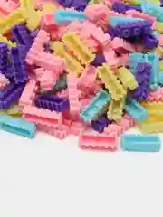 Белый конструктор детский, 3D, Bearbrick "Медведь", с подсветкой