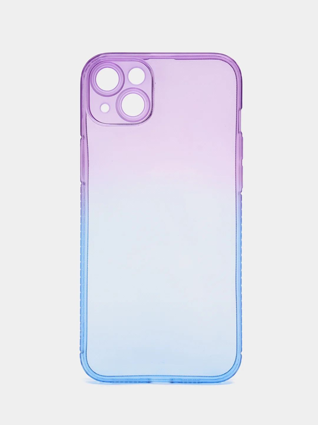 Лавандовый чехол для iPhone (Айфон) 7, 8, SE, XR, XS, 11, 12, 13, 14, 15, mini, Pro, Plus, Max прозрачный с градиентом