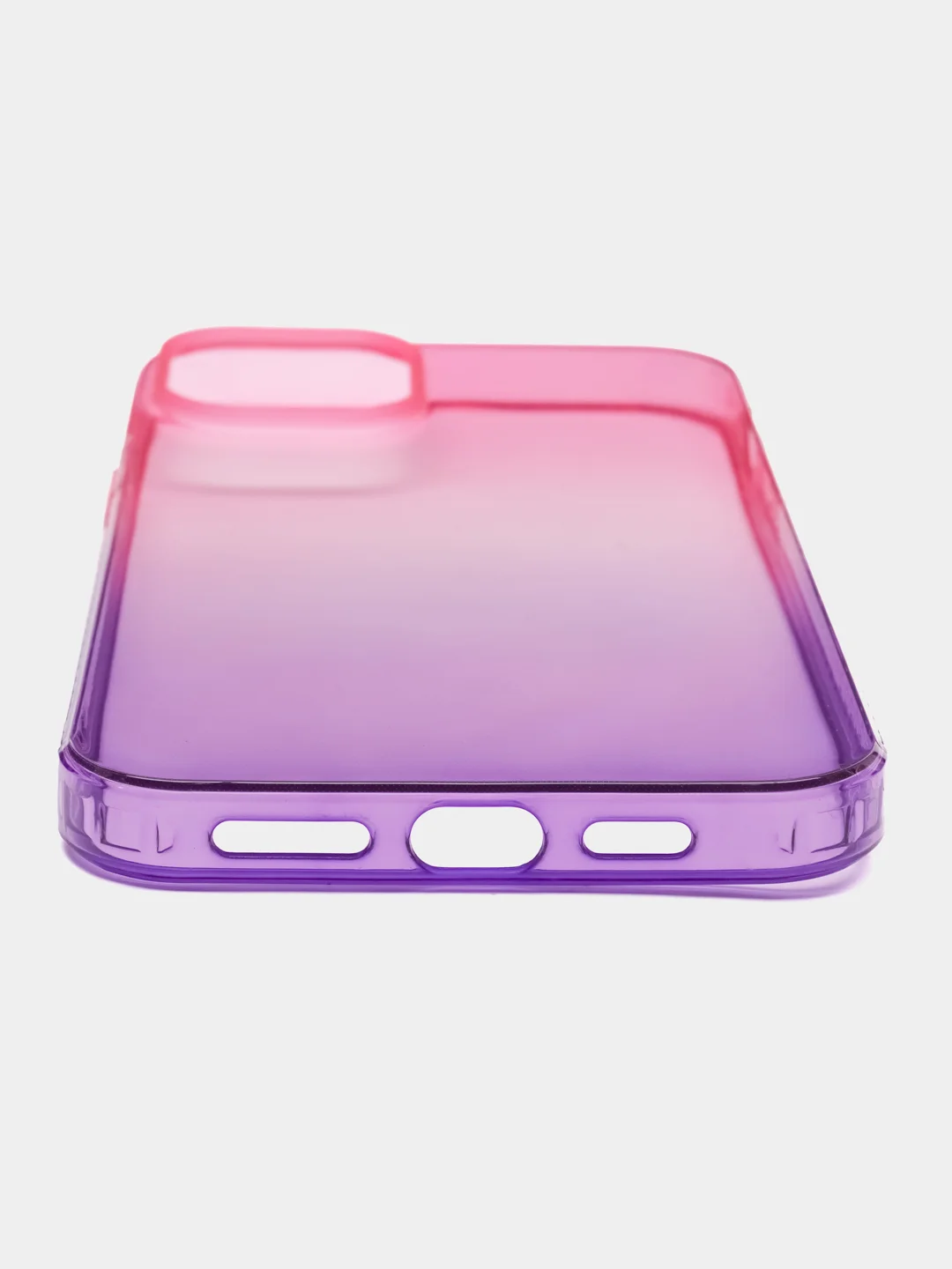 Светло-синий чехол для iPhone (Айфон) 7, 8, SE, XR, XS, 11, 12, 13, 14, 15, mini, Pro, Plus, Max прозрачный с градиентом