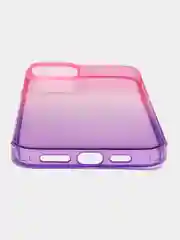 Светло-синий чехол для iPhone (Айфон) 7, 8, SE, XR, XS, 11, 12, 13, 14, 15, mini, Pro, Plus, Max прозрачный с градиентом