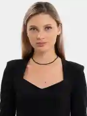 Чокер на шею из кристаллов, цепочка из бусин