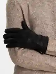 Угольный перчатки мужские, из натуральной кожи, подкладка из шерсти