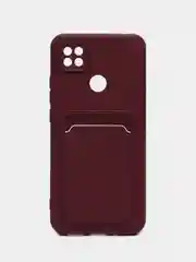 Пурпурный чехол Xiaomi Redmi 9C, Redmi 9C NFC, Redmi 10A, Редми 10А силиконовый с карманом для карты