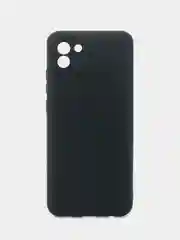 Черный чехол силиконовый с принтом Samsung Galaxy A03
