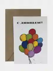 Открытка на День рождения "С днищем", в крафтовом конверте