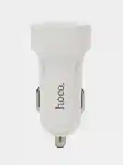 Белый автомобильное зарядное устройство (АЗУ) HOCO Z2A + кабель Micro, 2 USB, 2.4A