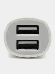 Белый автомобильное зарядное устройство (АЗУ) HOCO Z2A + кабель Micro, 2 USB, 2.4A