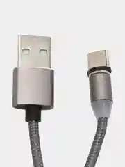 Серый металлик магнитный кабель для быстрой зарядки, Type-C