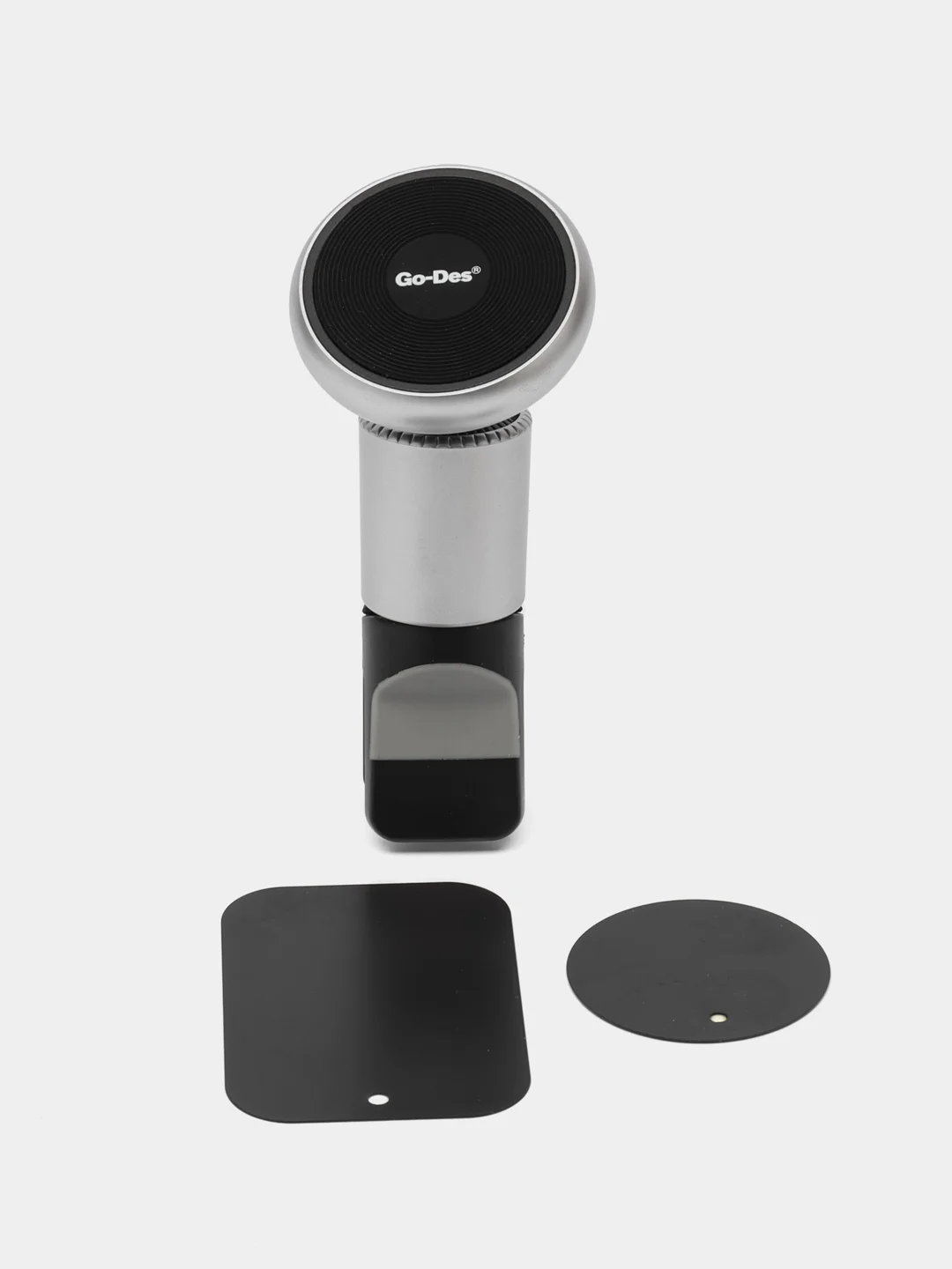 Серебряный автомобильный магнитный держатель для телефона Go-Des GD-HD736