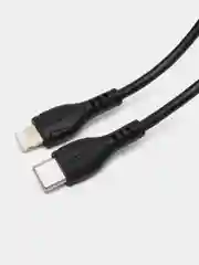 Черный кабель зарядный для iPhone, Borofone BX51, 1 m, Type-C / Lightning