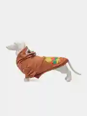 Коричневый толстовка для собак и кошек, с капюшоном, кофта с принтом для собак мелких пород и кошек