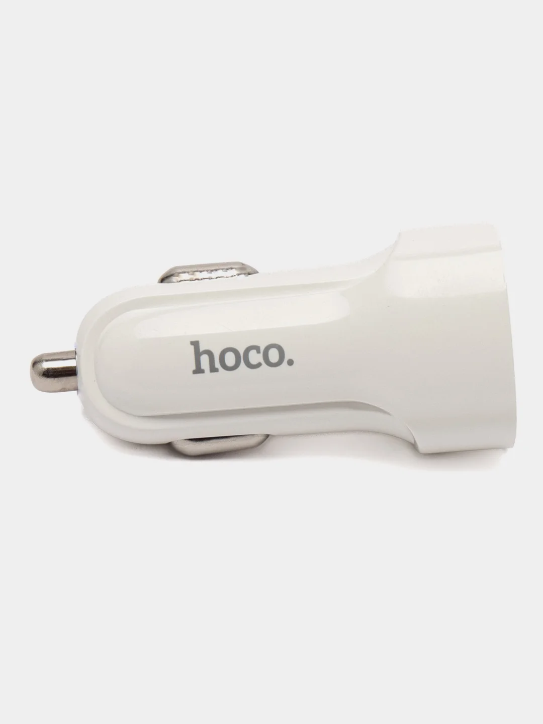 Белый автомобильное зарядное устройство (АЗУ) HOCO Z2A + кабель Micro, 2 USB, 2.4A