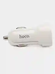 Белый автомобильное зарядное устройство (АЗУ) HOCO Z2A + кабель Micro, 2 USB, 2.4A